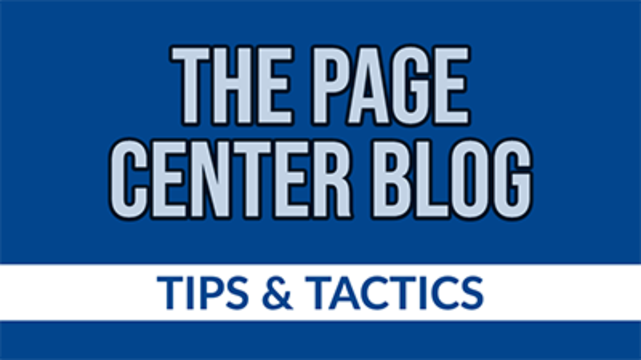 Page Center Blog Tips & Tactics