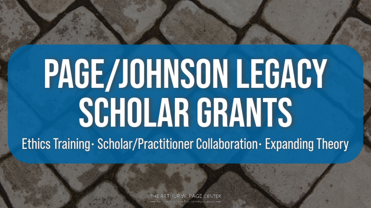 Page/Johnson Legacy Scholar Grants 2024 - title card