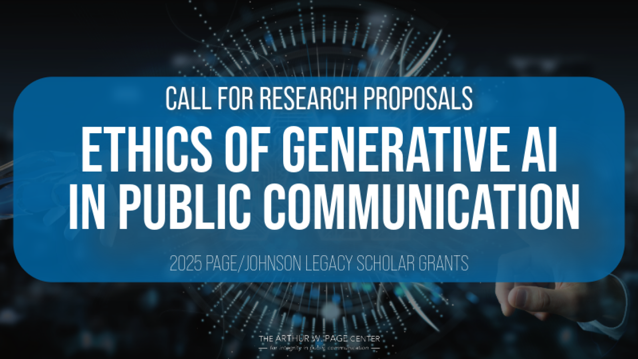 Call for Research Proposals: Ethics of Generative AI in Public Communication title card