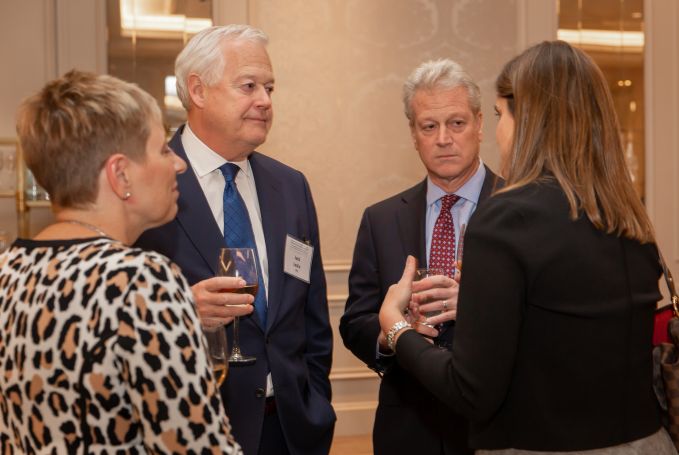 Page Center Awards guests network during the cocktail hour.