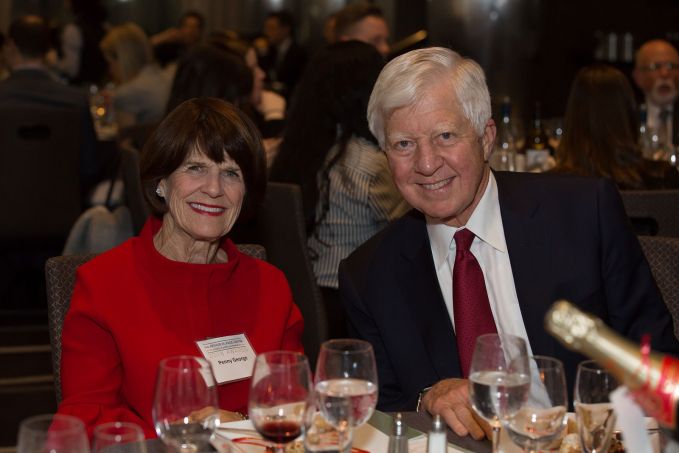 Larry Foster Awards honoree Bill George and his wife Penney.