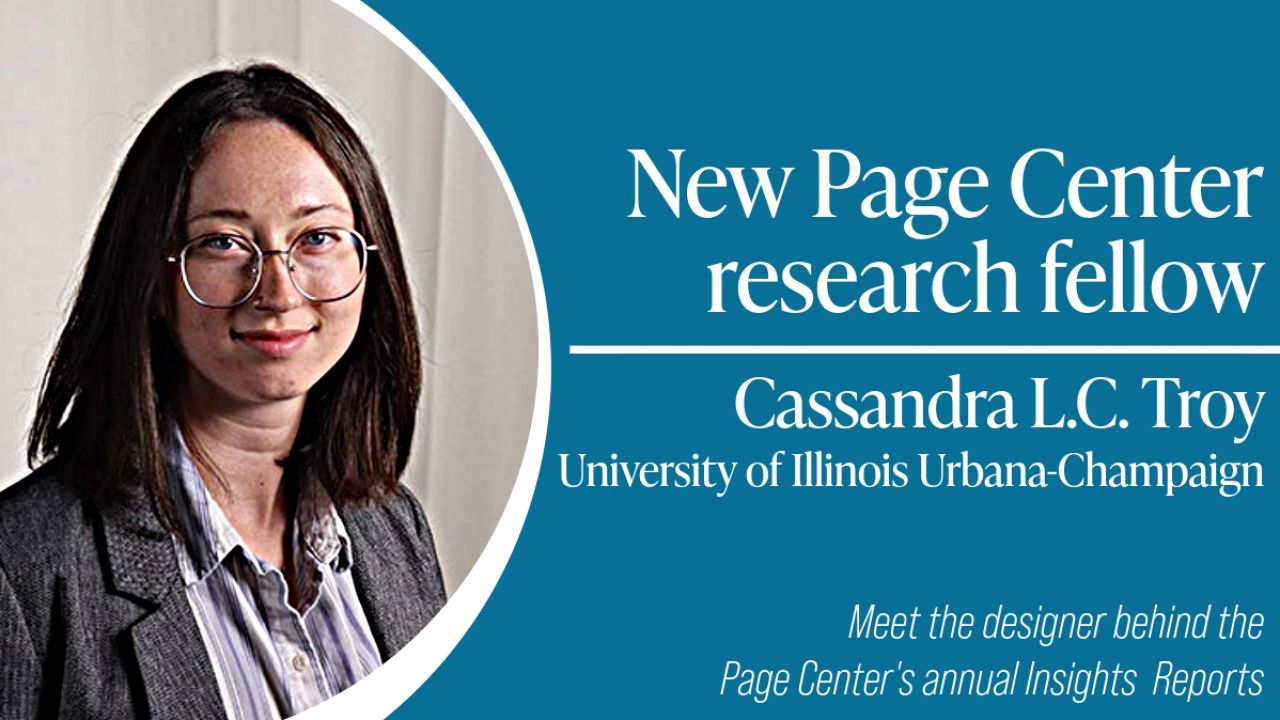Title Card: Meet Cassandra LC Troy, the Page Center's newest research fellow.