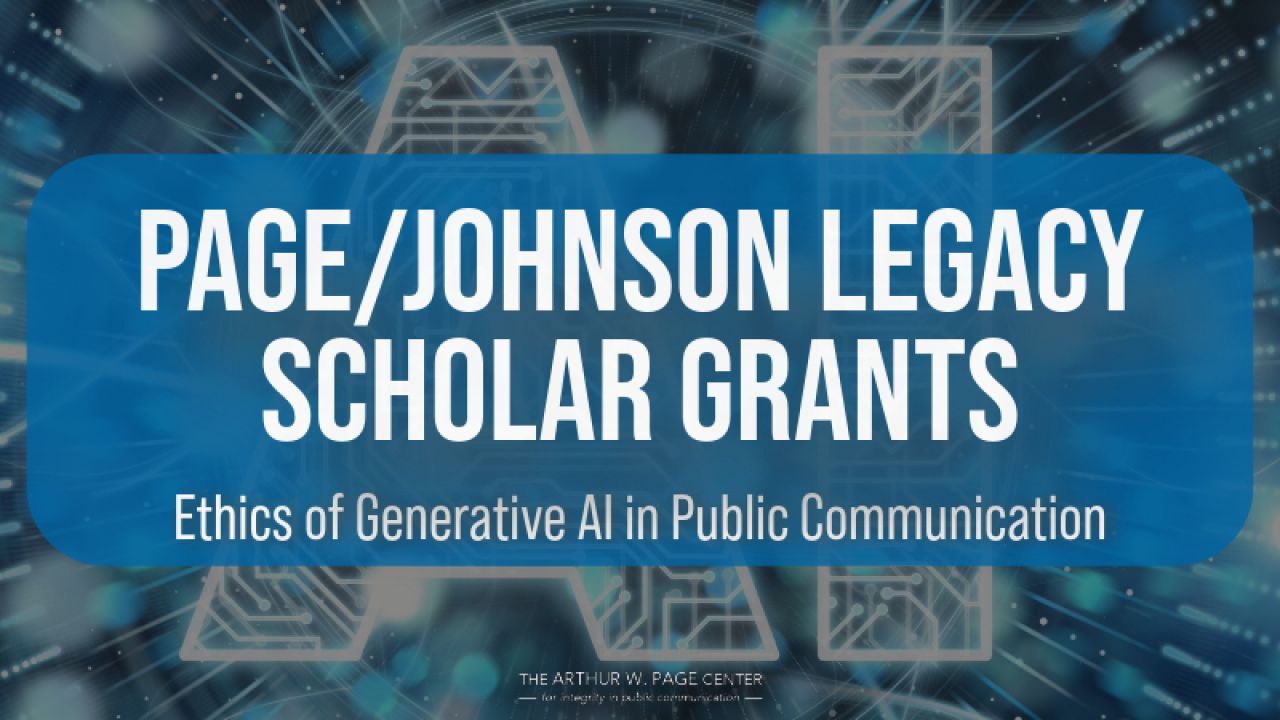 Title Card: Page/Johnson Legacy Scholar Grant Announcement