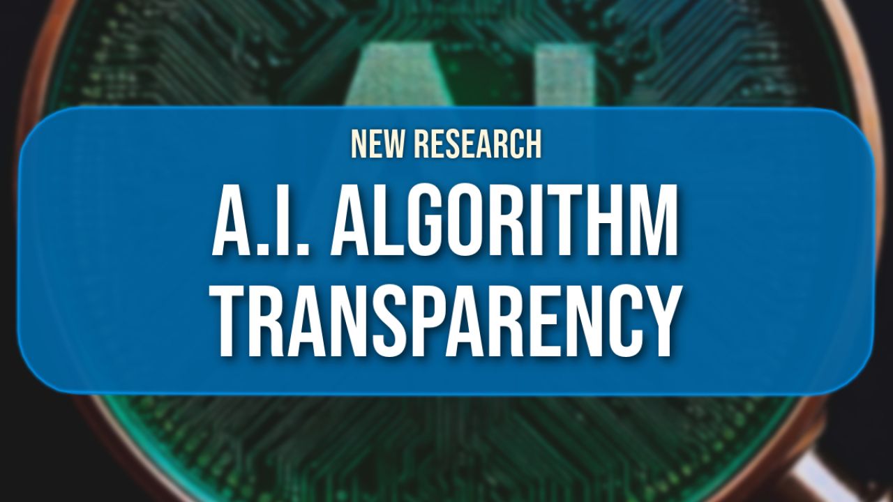Title Card: AI algorithm transparency in the forefront. In the background, a magnifying glass studying AI circuits.