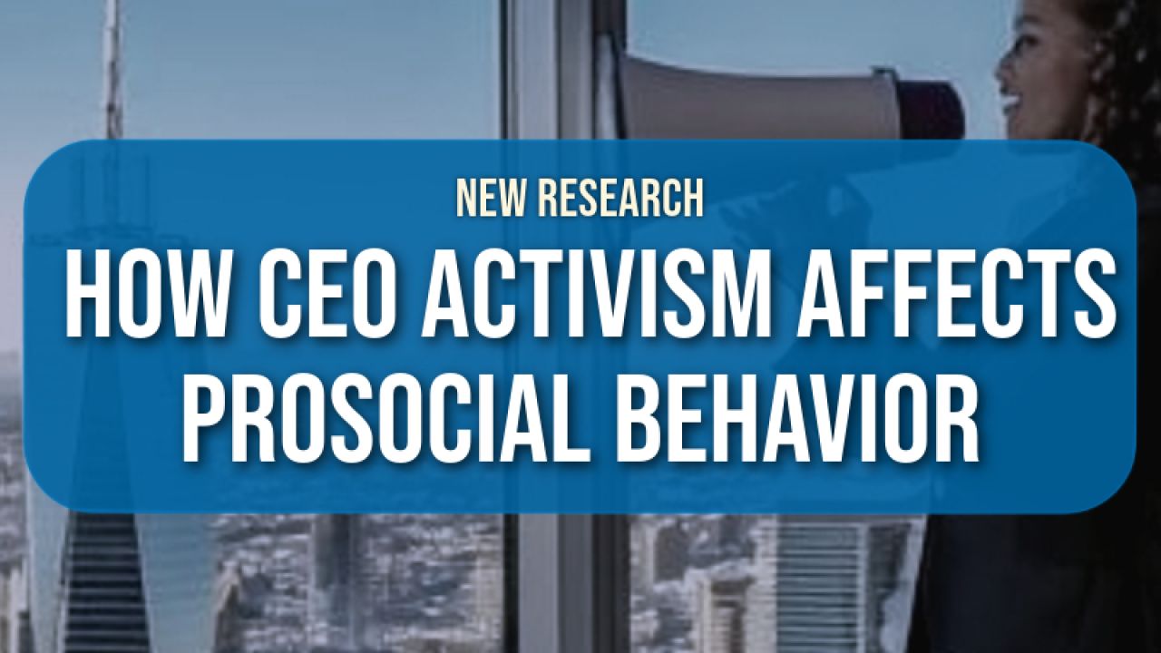 Title Card: How CEO activism affects prosocial behavior