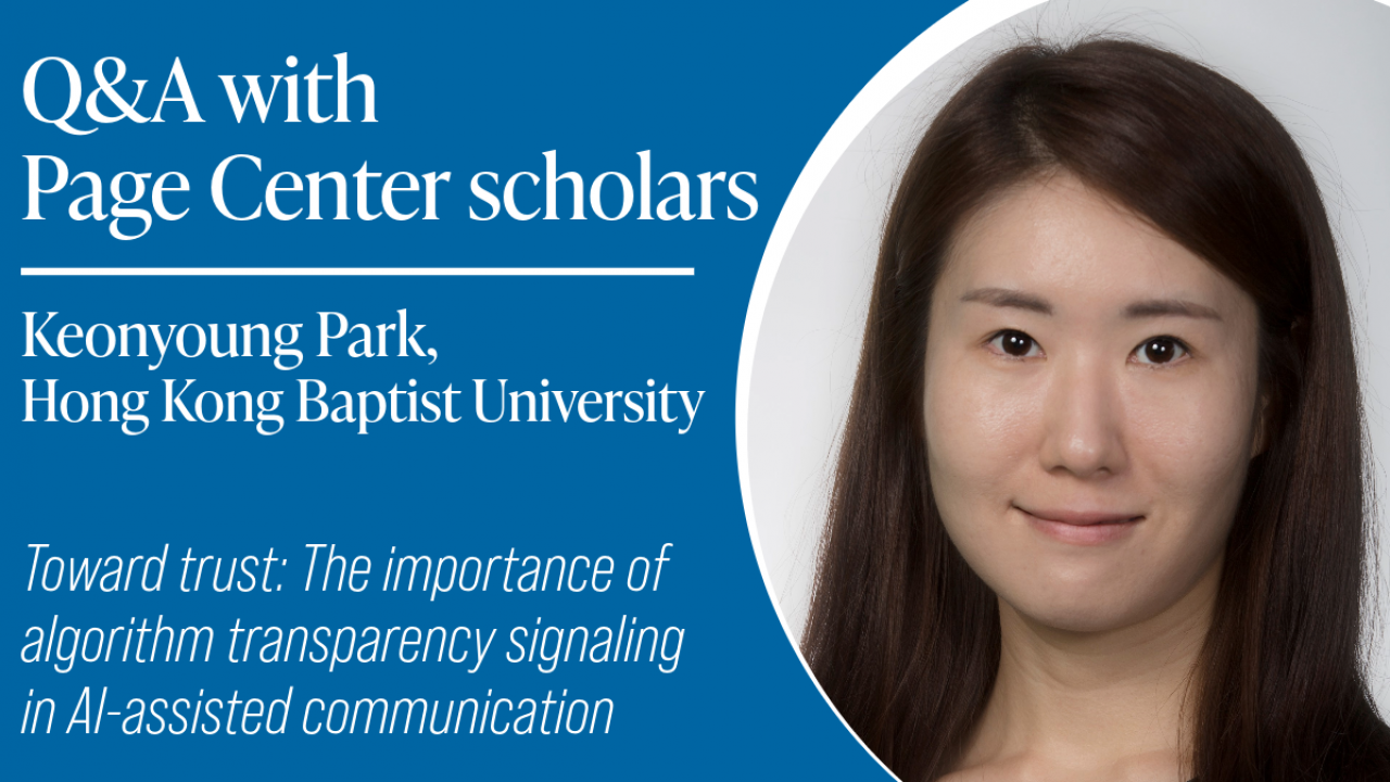 Keonyoung Park, assistant professor at Hong Kong Baptist University