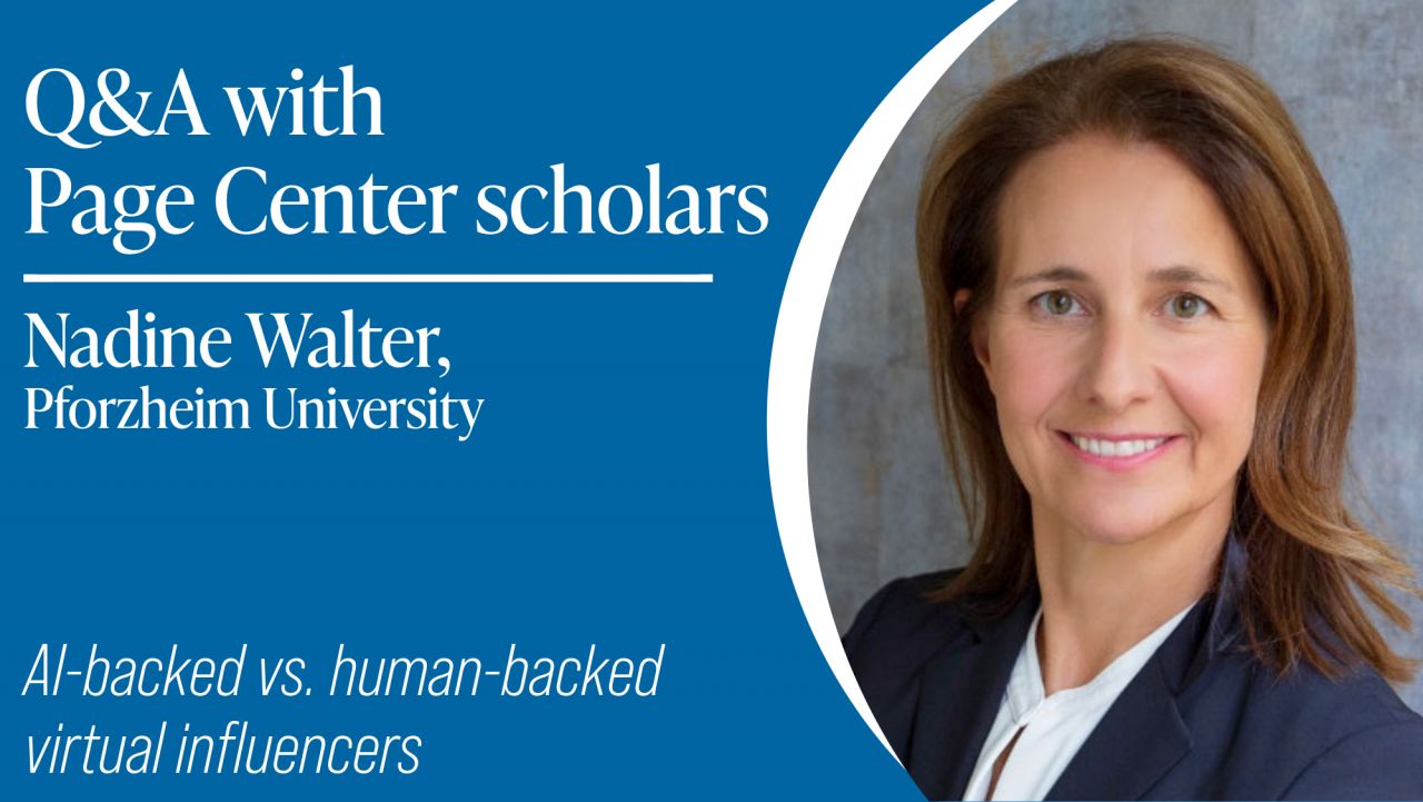 Title Card: Scholar Nadine Walter - AI-Backed versus human-backed virtual influencers