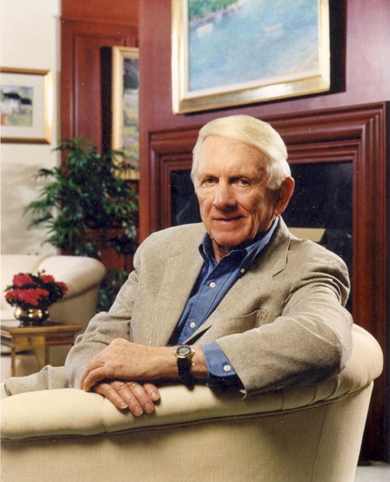 Posed photograph of Lawrence G. Foster, co-founder of The Arthur W. Page Center