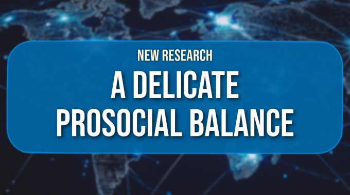 Title card: A delicate prosocial balance
