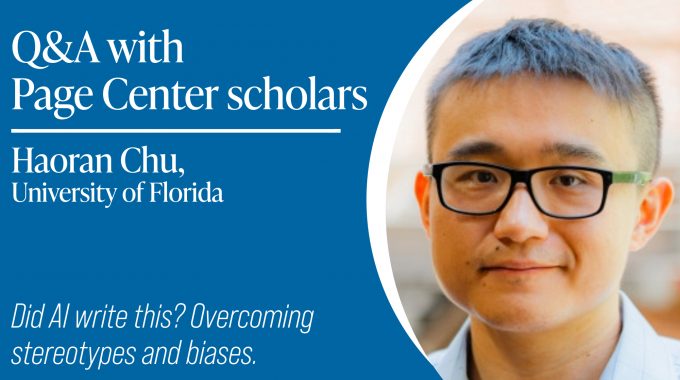 Title Card: Scholar Q&A with Haoran Chu. Did AI write this?