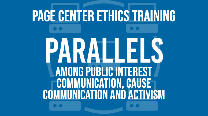 Page Center module Parallels Among Public Interest Communication, Cause Communication and Activism