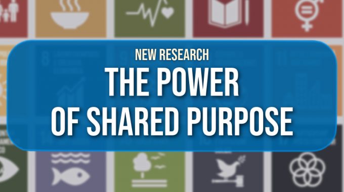 Title Card: The Power of Shared Purpose - SDG icons in the background