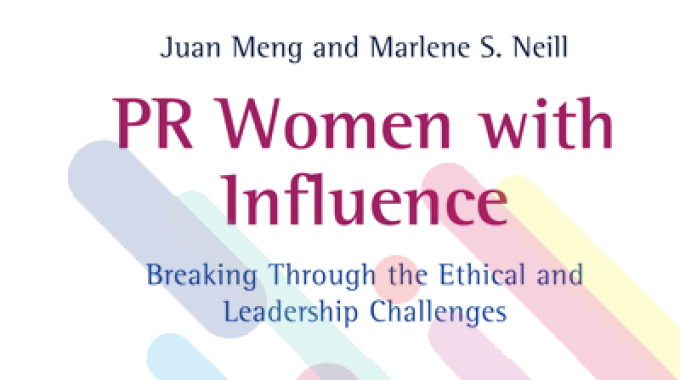 Cropped shot of a book cover that reads Juan Meng and Marlene S. Neill, PR Women with Influence