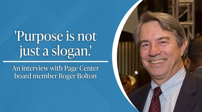 Roger Bolton, president and CEO of Page - An interview